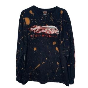 BLEACHED HARLEY DAVIDSON LONG SLEEVE